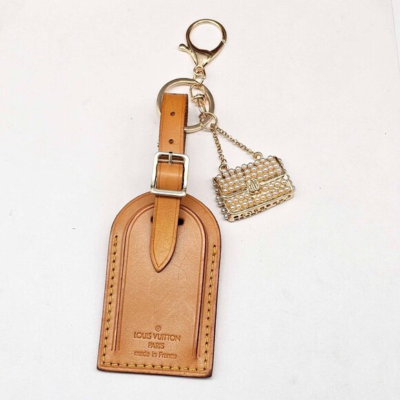 Authentic Louis Vuitton Luggage Tag with Unbranded Keycharm, Keychain - Picture 1 of 6